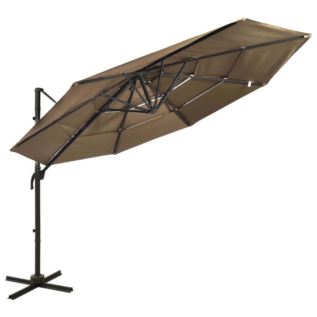 Umbrela soare 4 niveluri vidaXL 3x3m