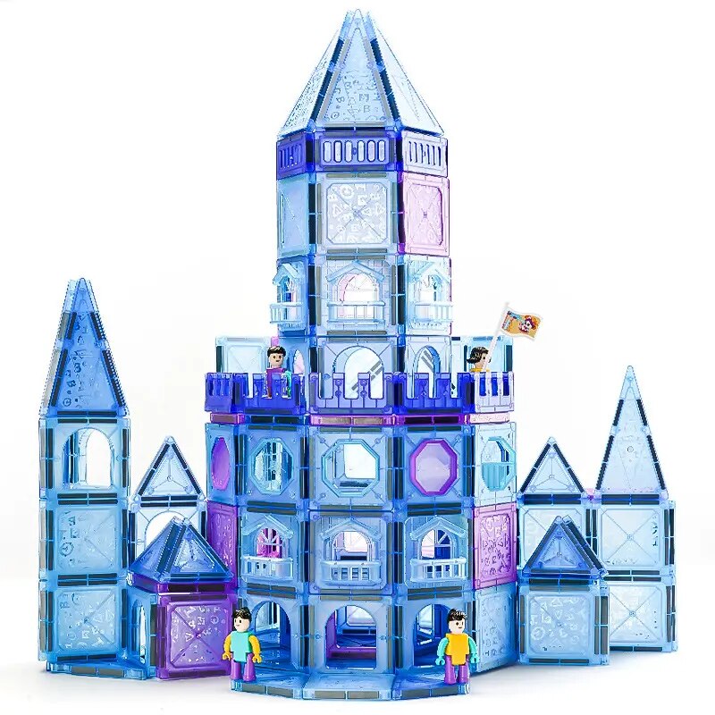 Set Magnetic Tiles 3D Giftry 128 Piese