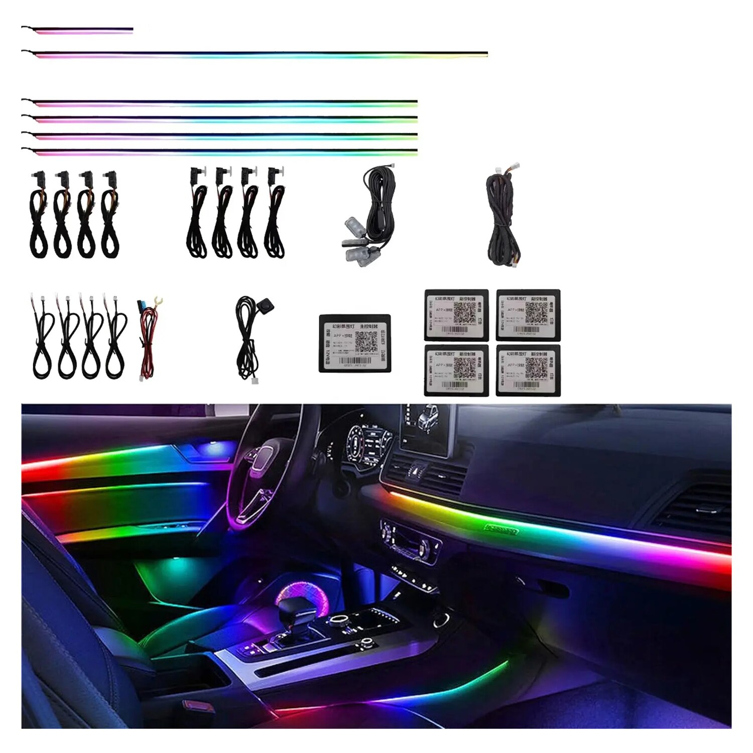 Lumini Ambientale Auto Acrilice 18-in-1