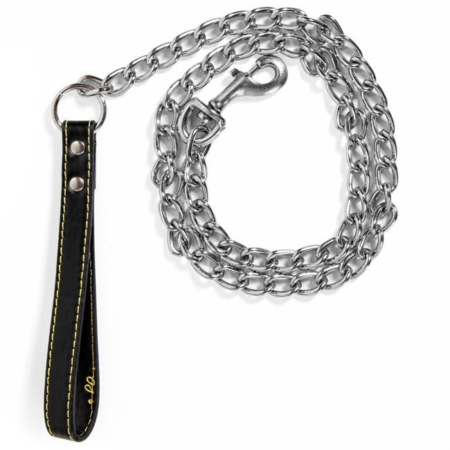 Lanț cromat 120cm Metal-Piele