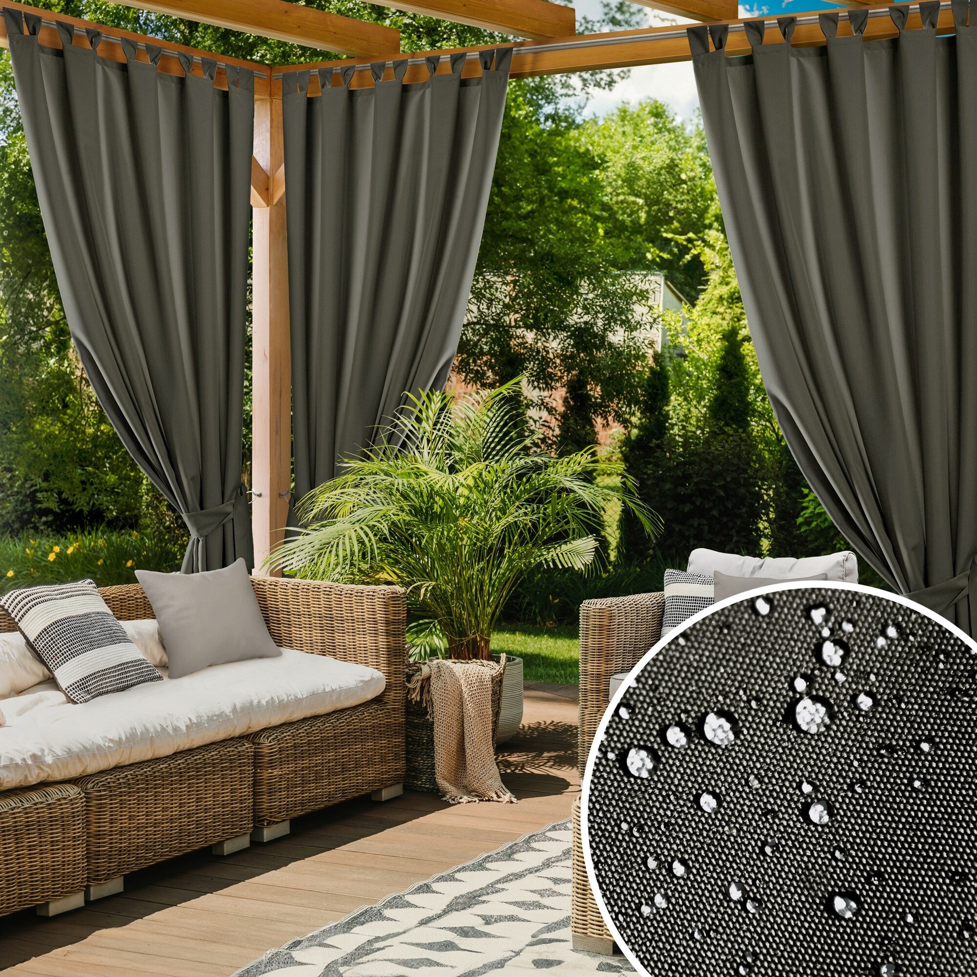 Perdea GARDEN Eurofirany 155x240 cm grafit