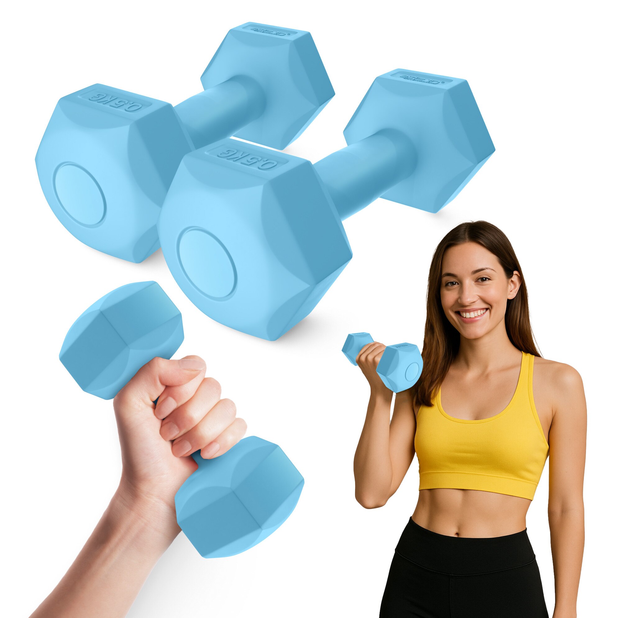 Set gantere 4Fizjo 2x0.5 kg