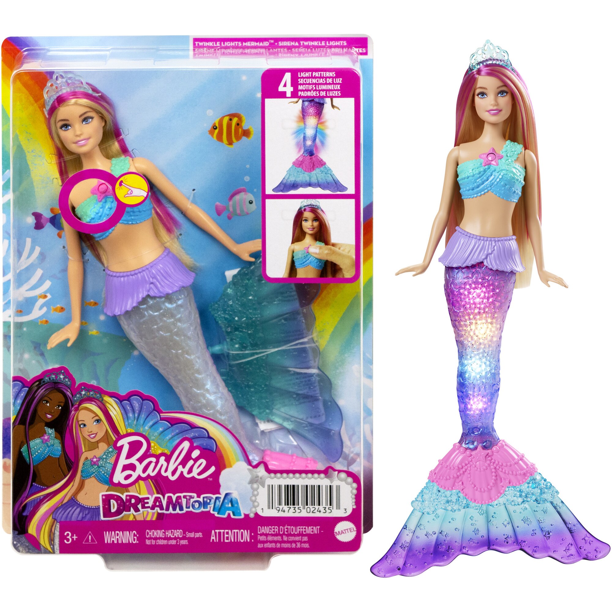 Barbie Dreamtopia Sirena cu lumini