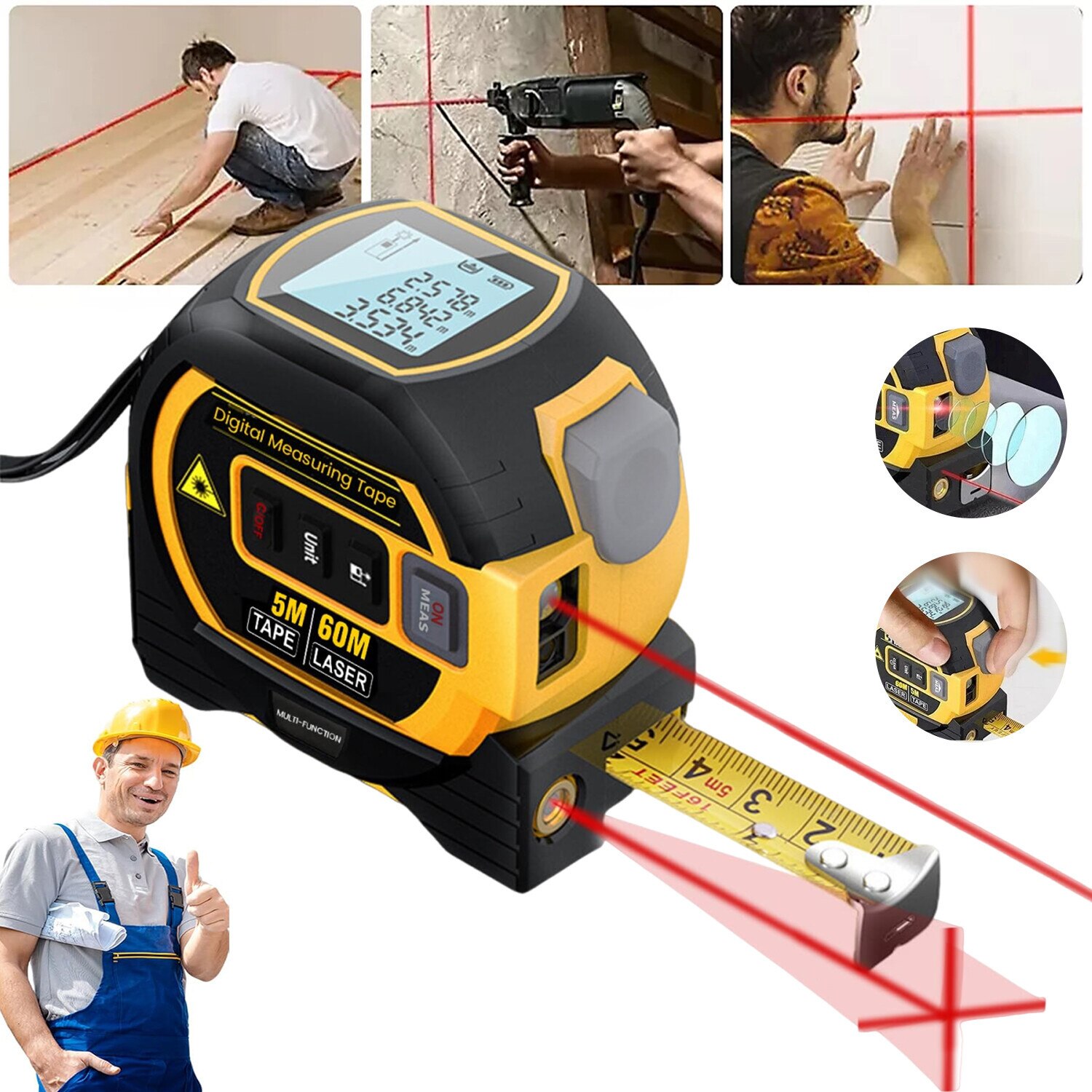Ruletă Laser 3in1 Bedee