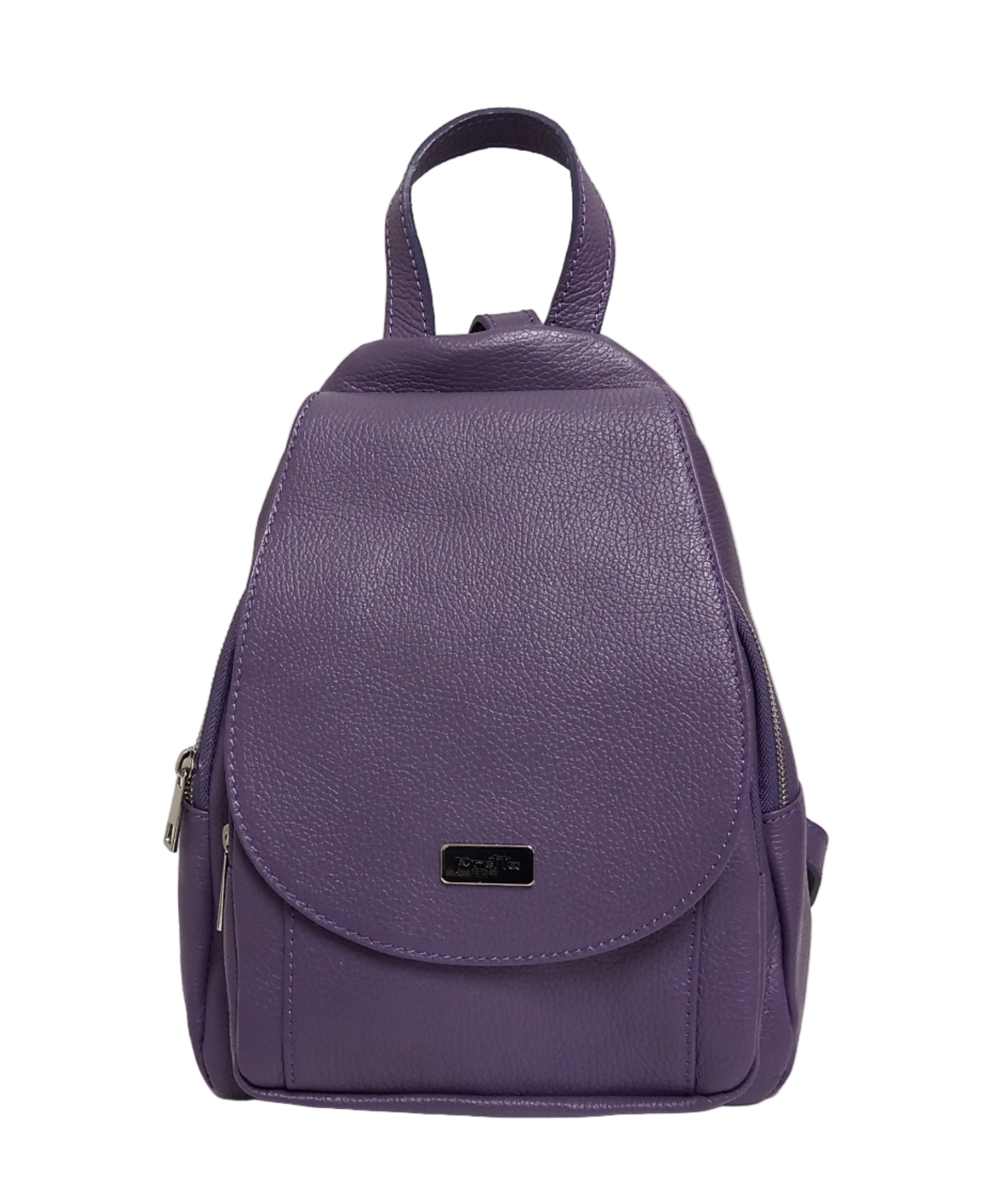 Pretta, rucsac din piele naturala, 25 x 10 x 29 cm, 2 compartimente