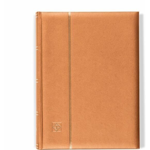 Clasor timbre Leuchtturm 64 pagini negre, A4, coperta bronz