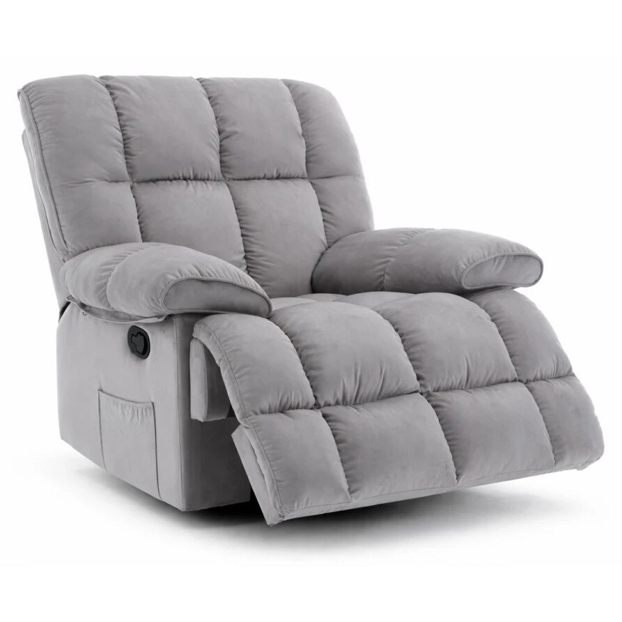 TOPSCAUNE Recliner Catifea Gri