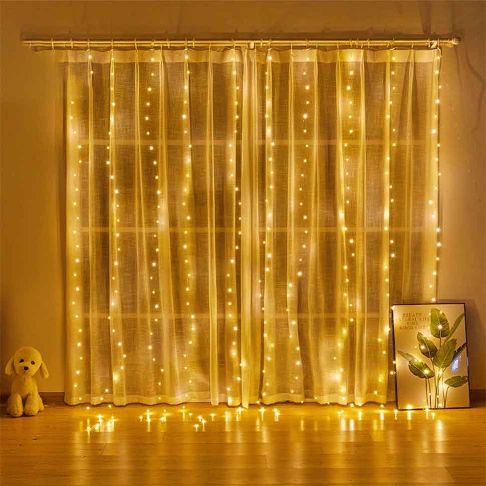 Perdea Lumini YWX 3x1m 100 LED USB Alb Cald