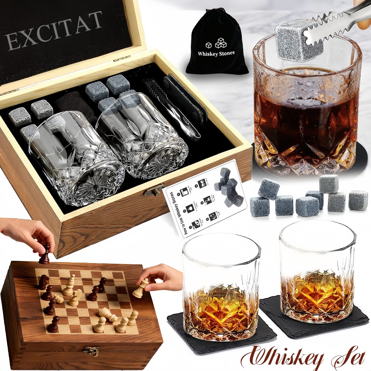 Set pahare whisky Excitat