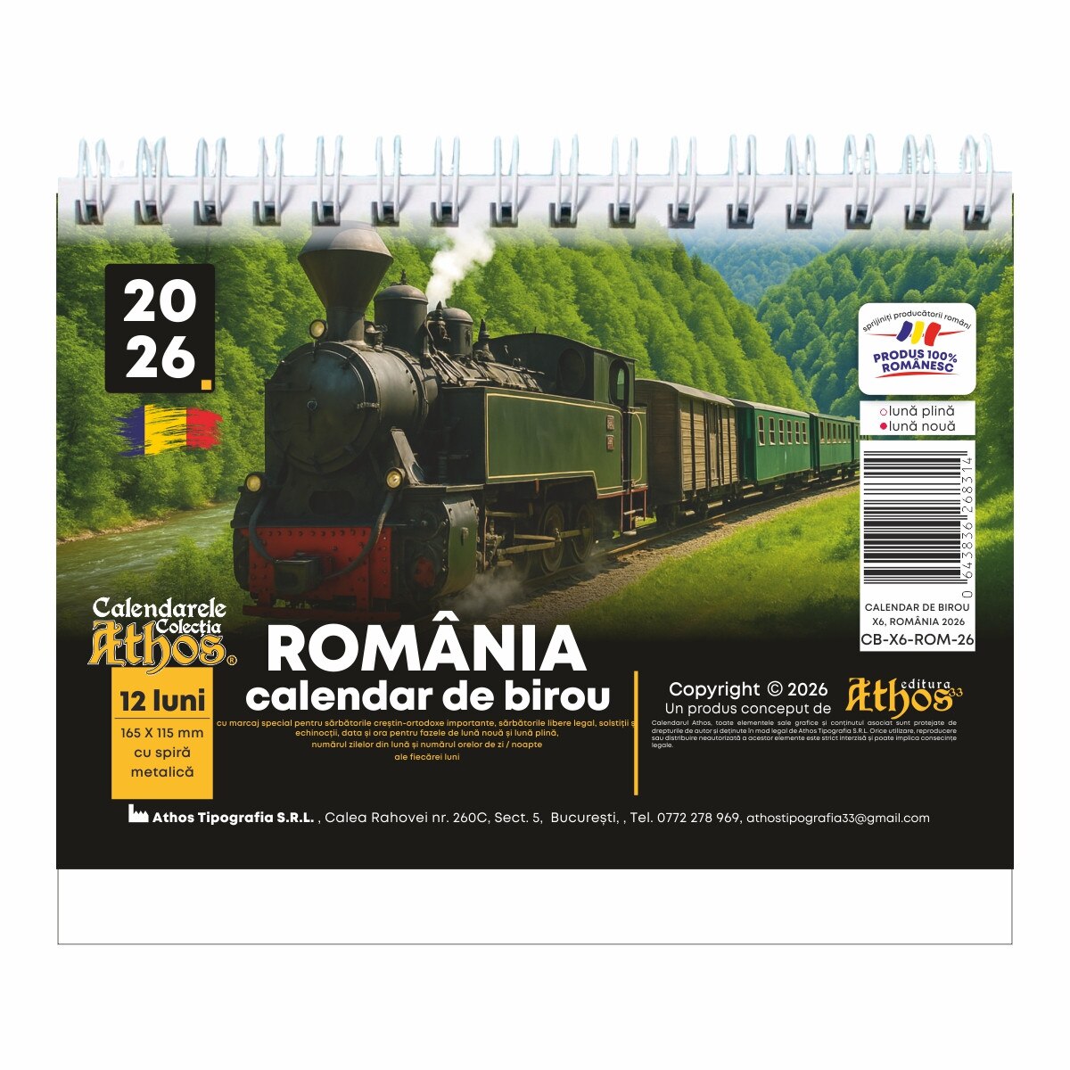 Calendar birou 2026 Peisaje din Romania