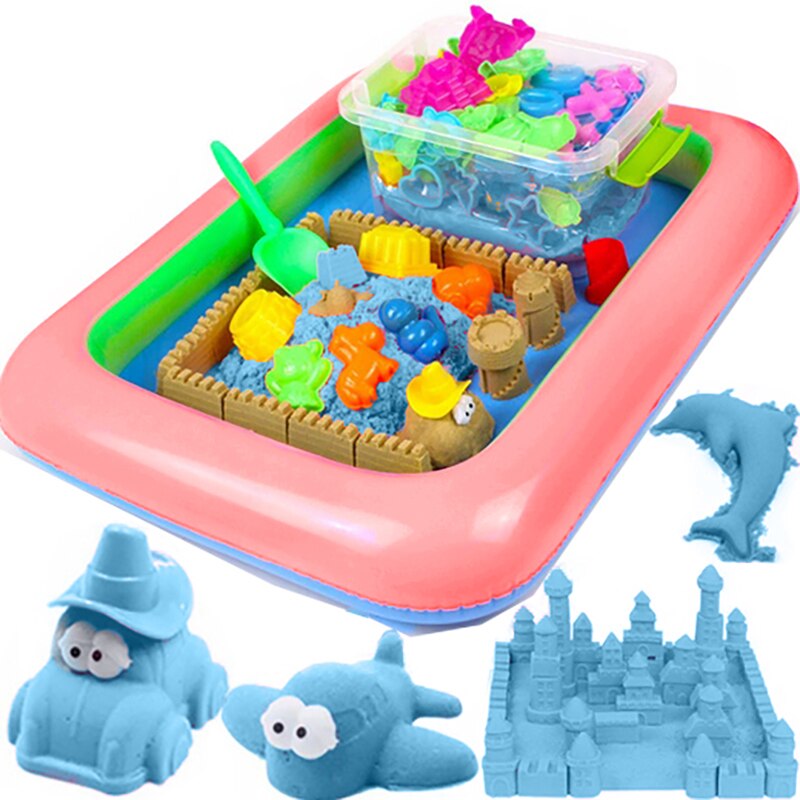 Set Nisip Kinetic Retoo 3kg Albastru