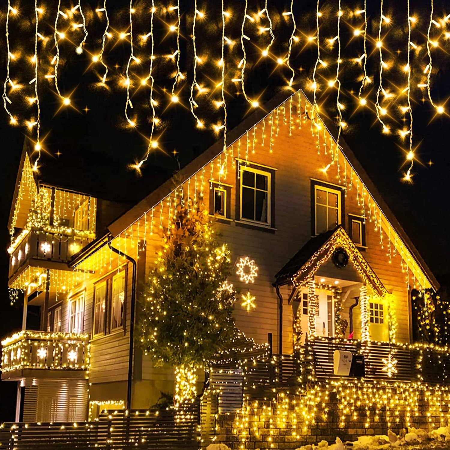 Perdea Lumini Nevermore 20m 500 LED Alb Cald