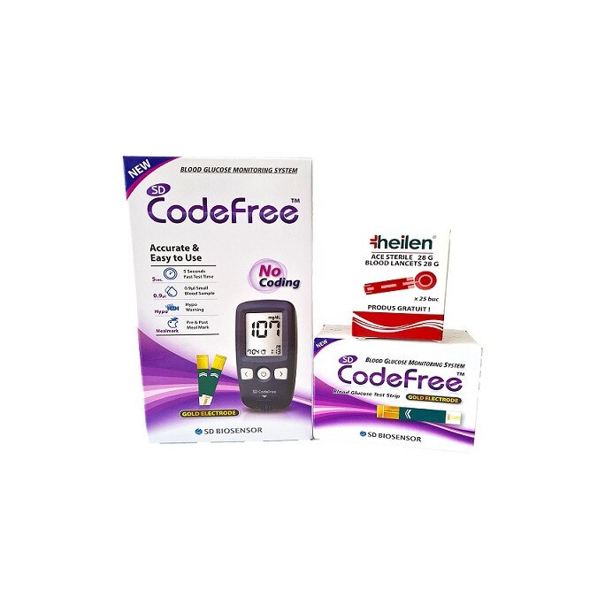 Kit glucometru Code Free (pachet)