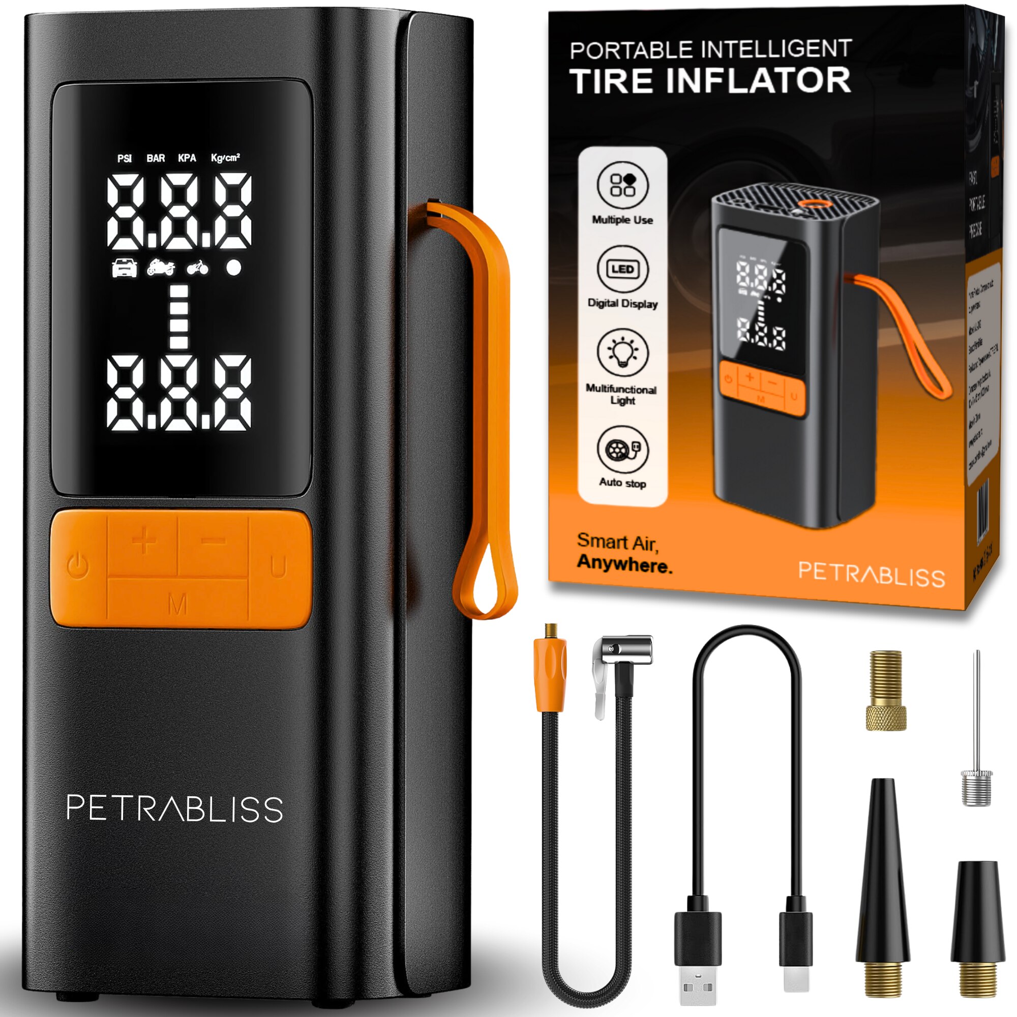Compresor auto PetraBliss 4 în 1