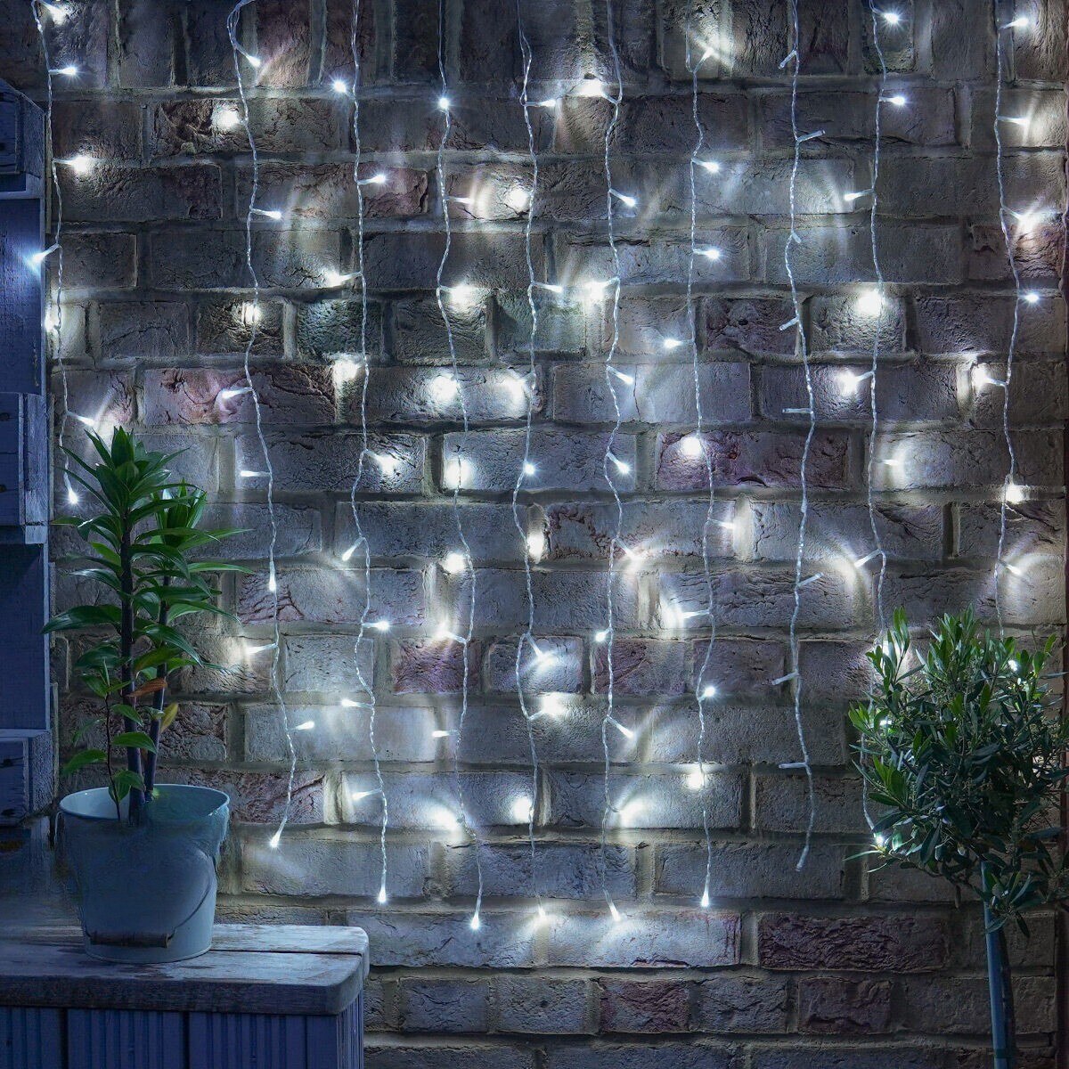 Perdea Lumini Flippy 1x1m 60 LED Alb Rece