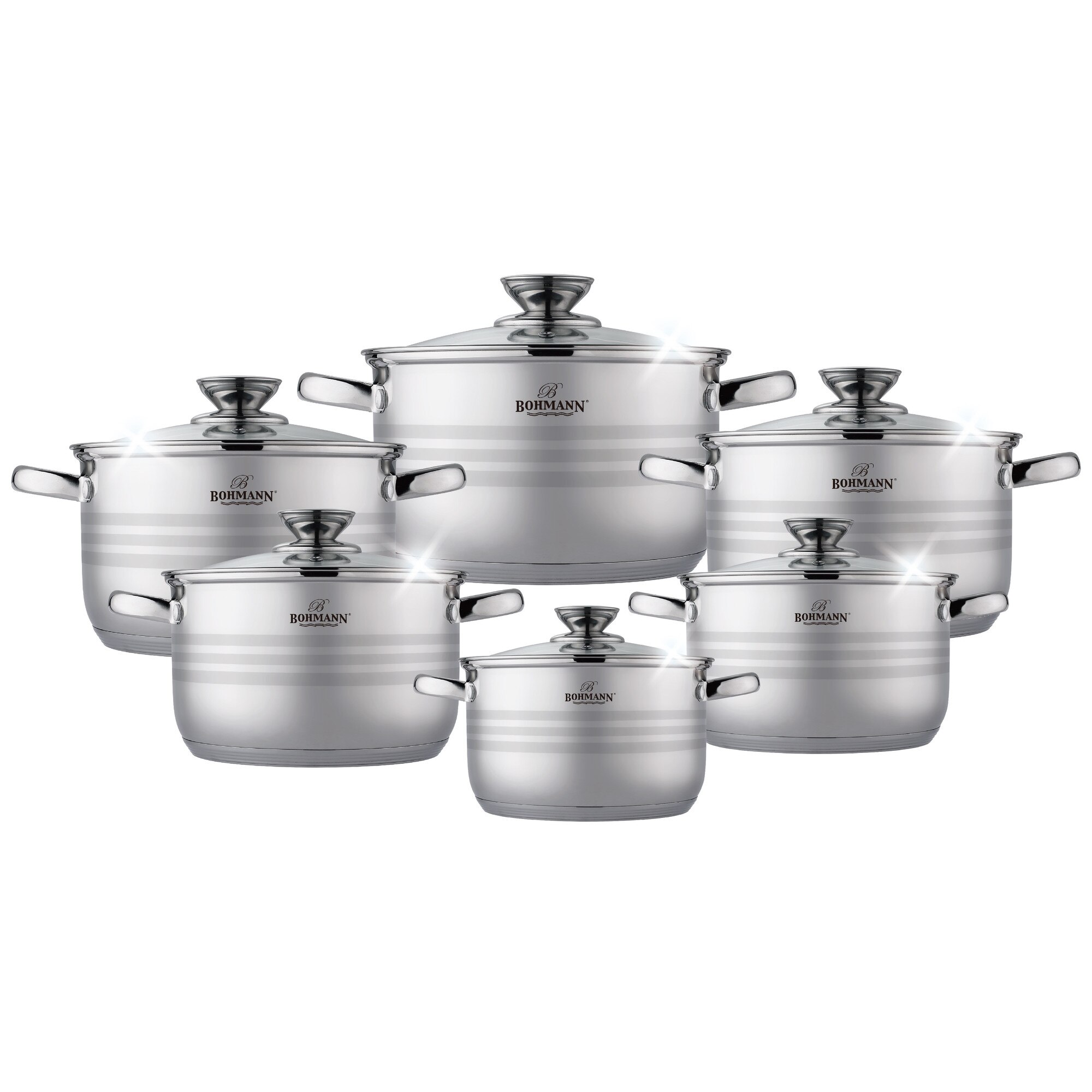 Set oale inox 12 piese Bohmann 5 straturi