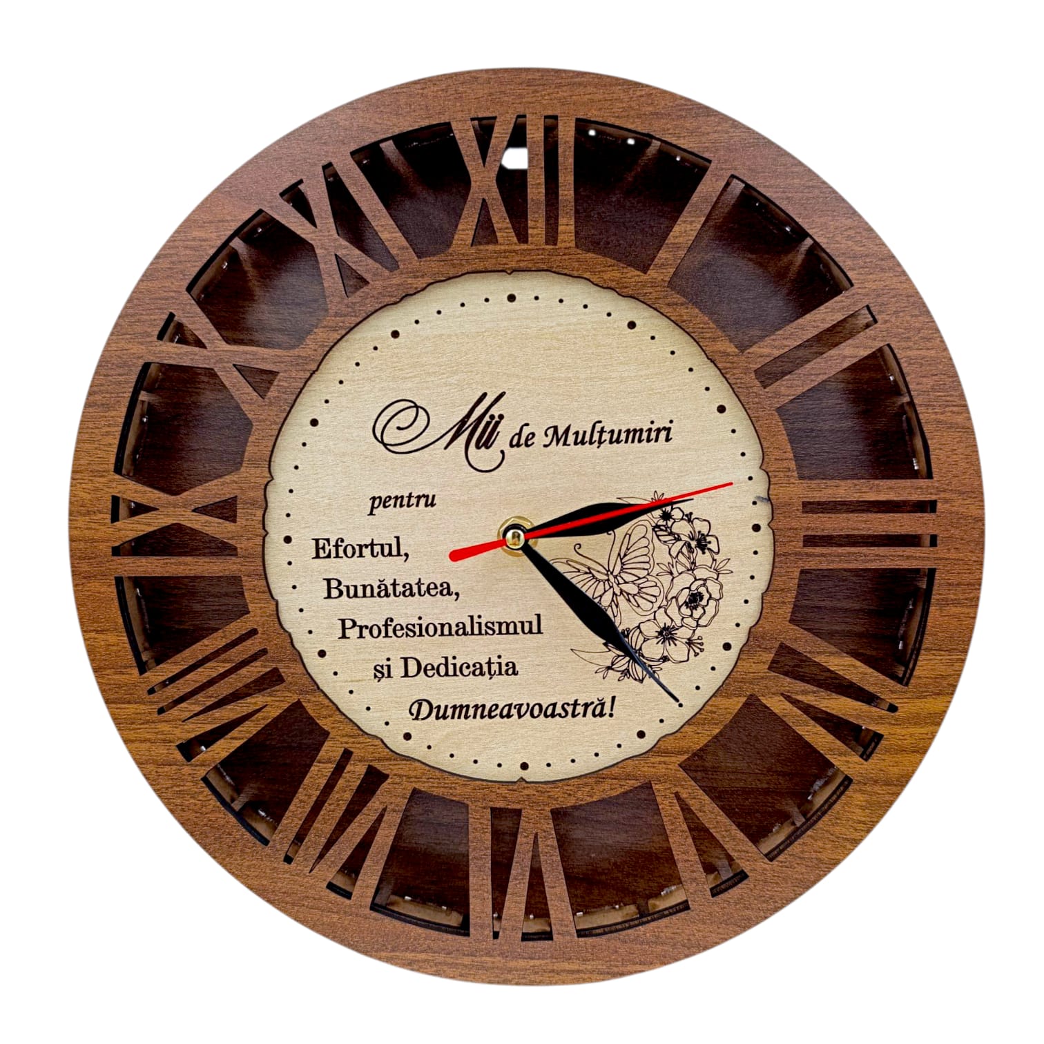 Ceas de perete Profesori 40cm nuc