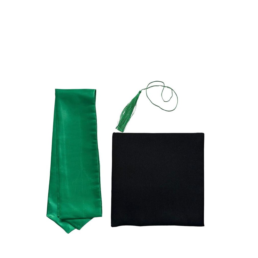 Set absolvire toca esarfa verde