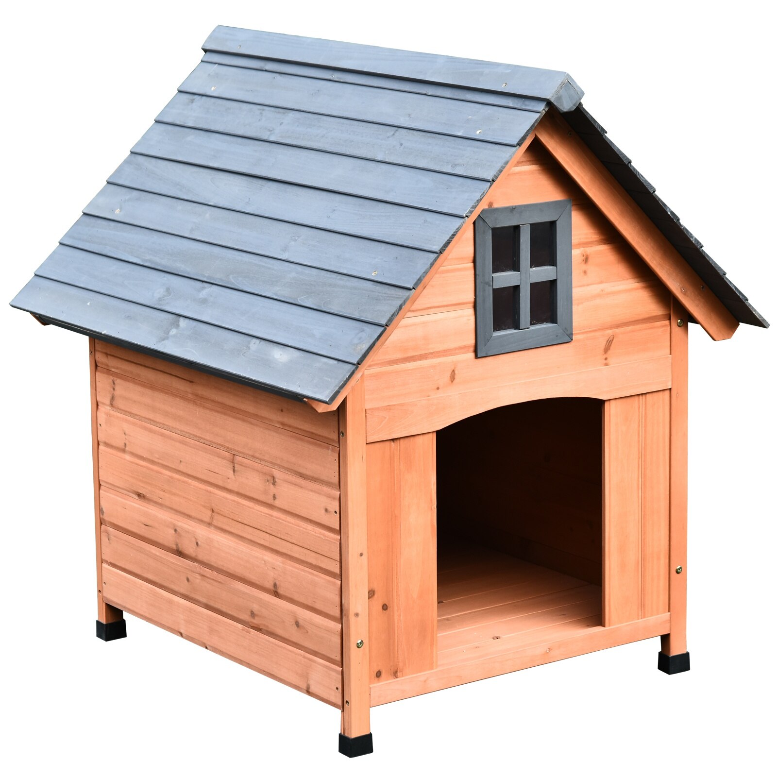 Casuta pentru caini PawHut Lemn 81.3x91.5 cm