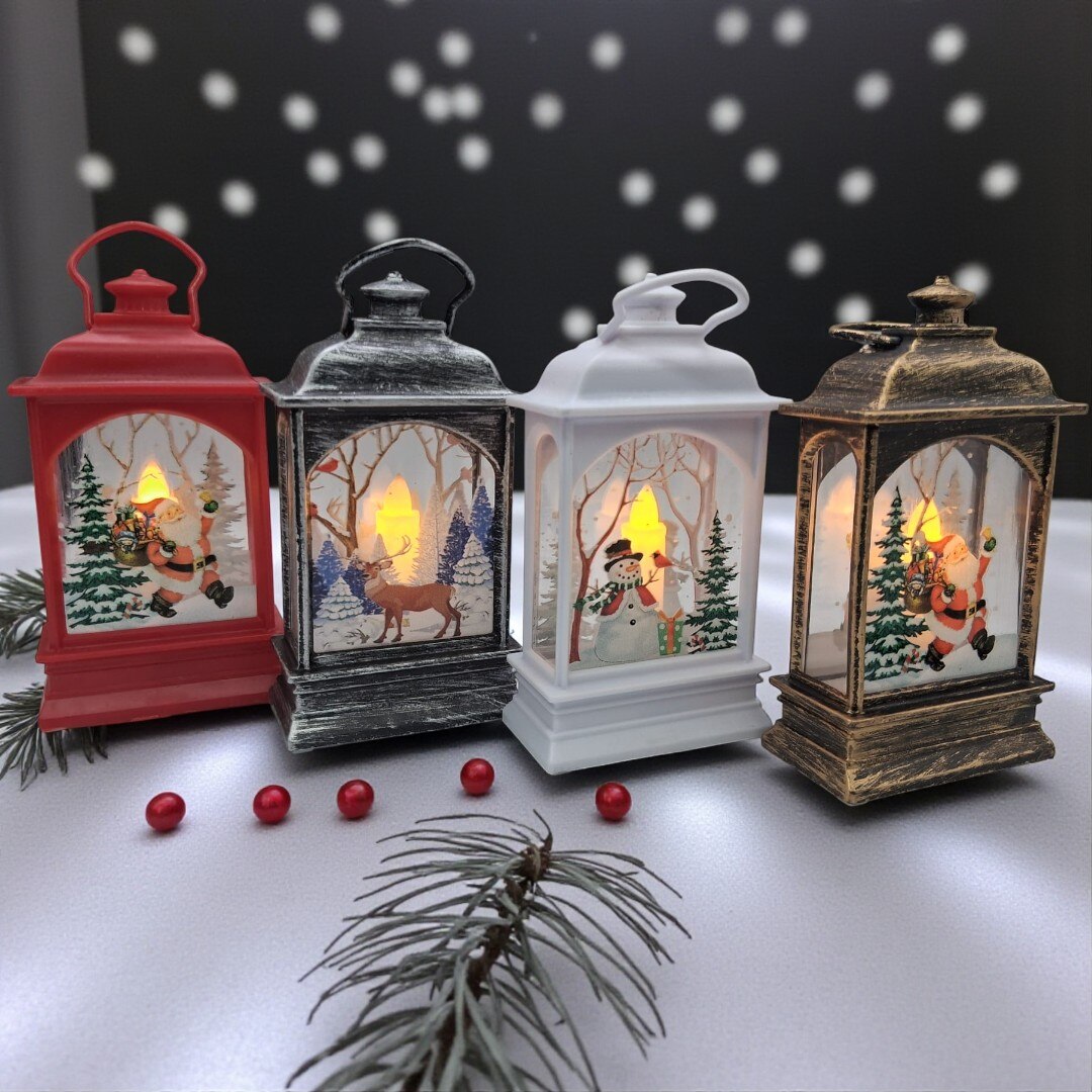 Set 4 Felinare Crăciun 13 cm