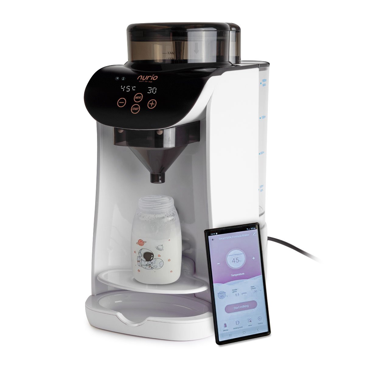 Espressor lapte praf Nurio (cu aplicație)