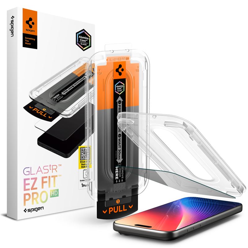 Folie sticla Spigen Glass tR EZ Fit iPhone 17/16 Pro Max