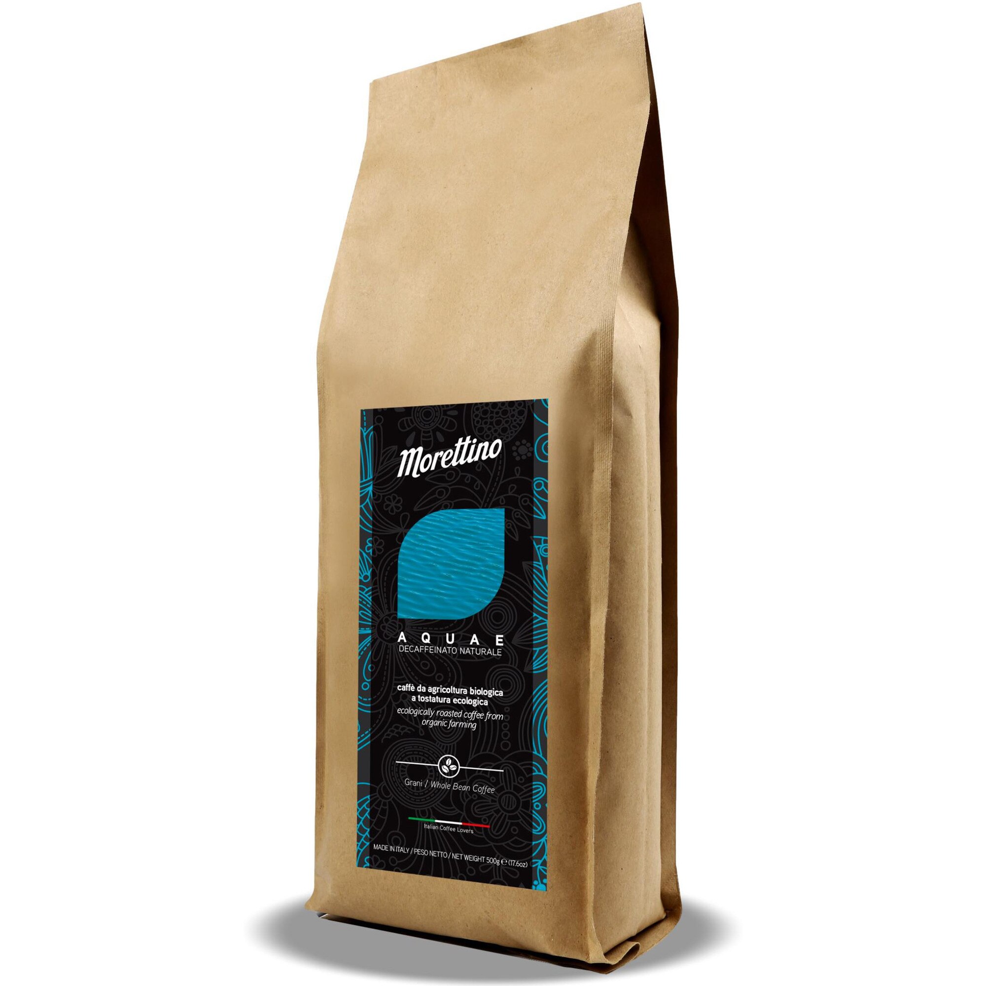 Cafea Boabe Morettino Aquae Decofeinizata Bio