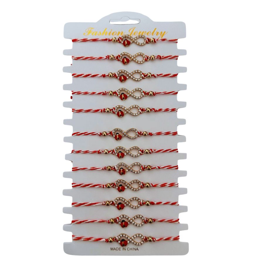 Set 12 brățări Infinit auriu Fashion