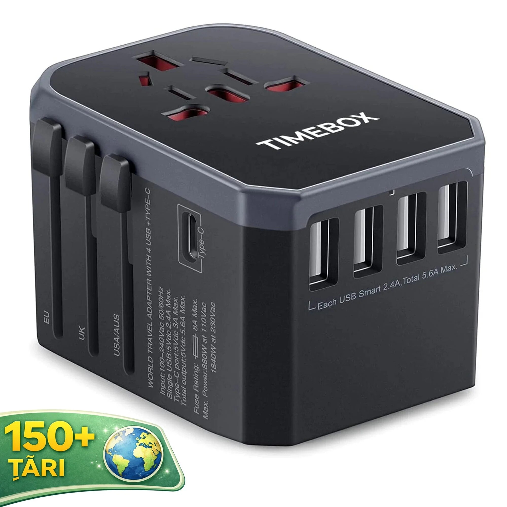 Timebox Adaptor Universal 4xUSB + Type-C