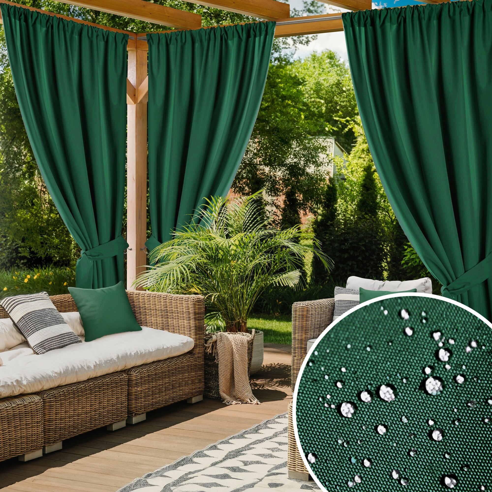 Perdea GARDEN Eurofirany 155x200 cm verde