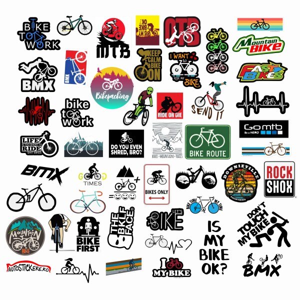 Set 50 Stickere Bike by TRM