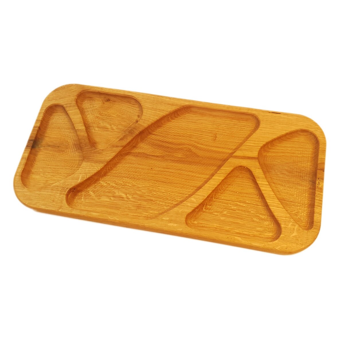 Platou XL stejar KIDART 6 compartimente