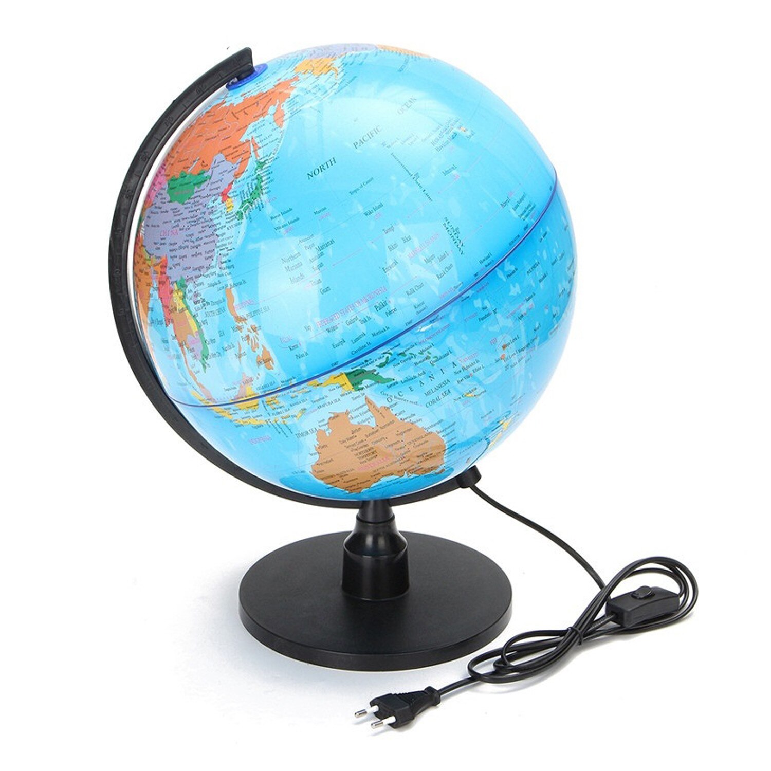 Glob geografic iluminat 20 cm