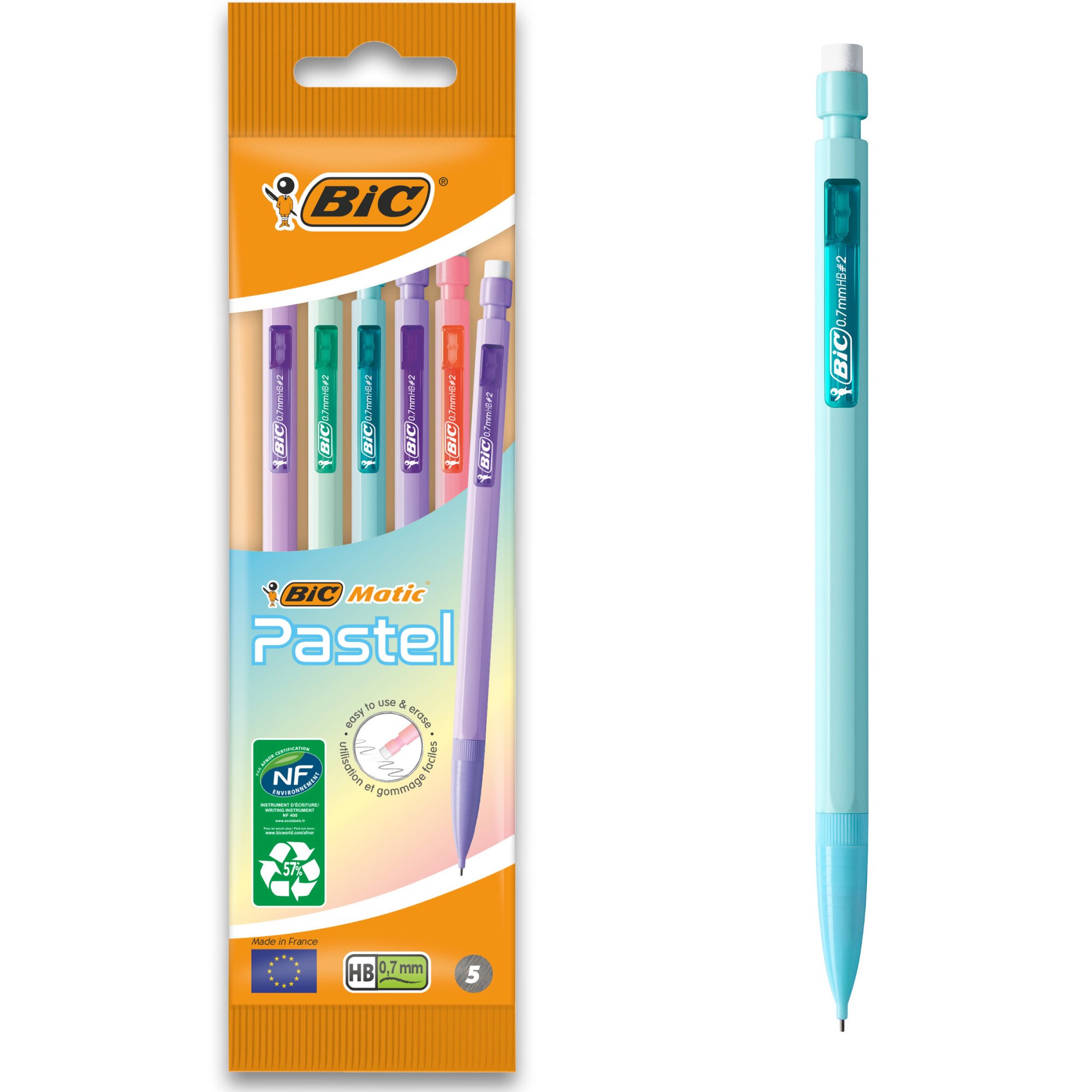 Set creion mecanic BIC Matic Pastel 0.7mm