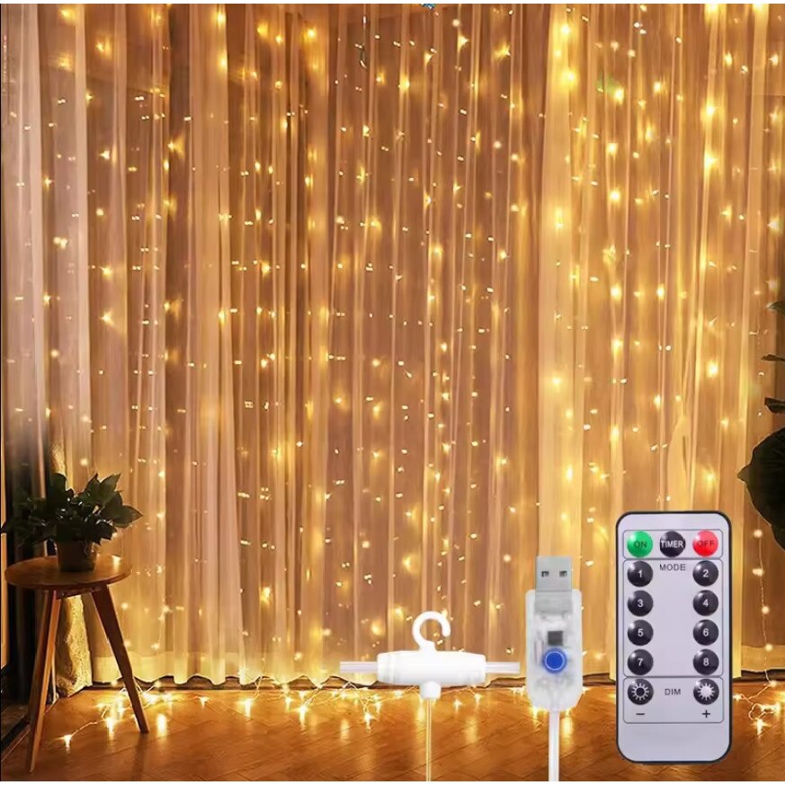 Perdea Lumini KIRAY 3x3m 300 LED USB
