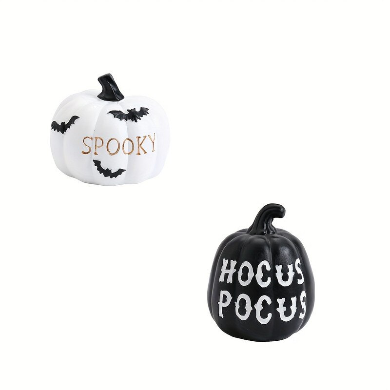 Set 2 bucati Ornament Masa din Rasina - Dovleci Halloween