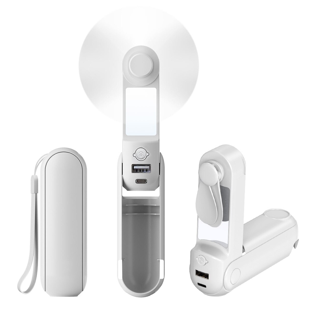 Ventilator Ultra Portabil 5 in 1 NAIXUES Alb