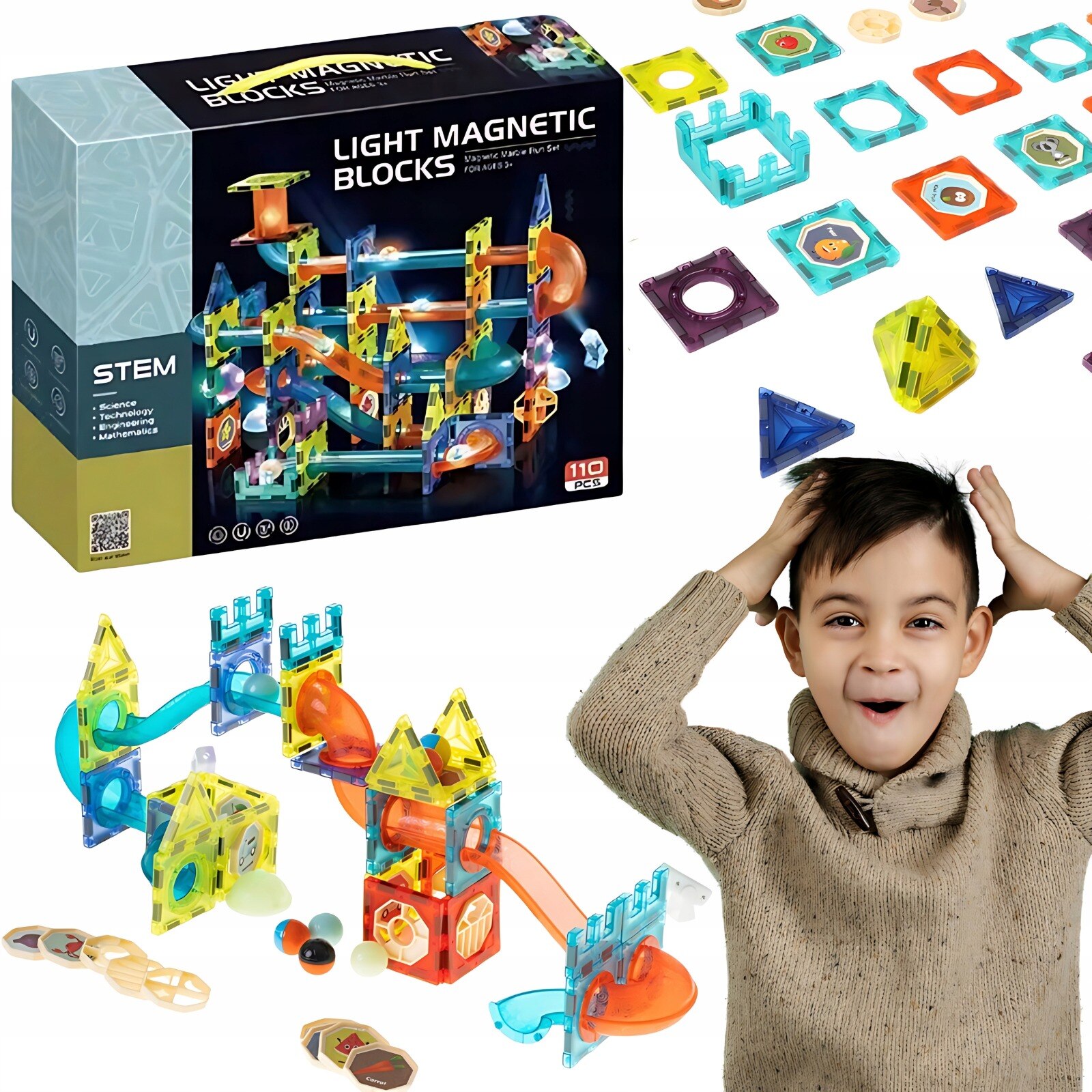 Set Magic Light Magnets 110 piese Indiggo