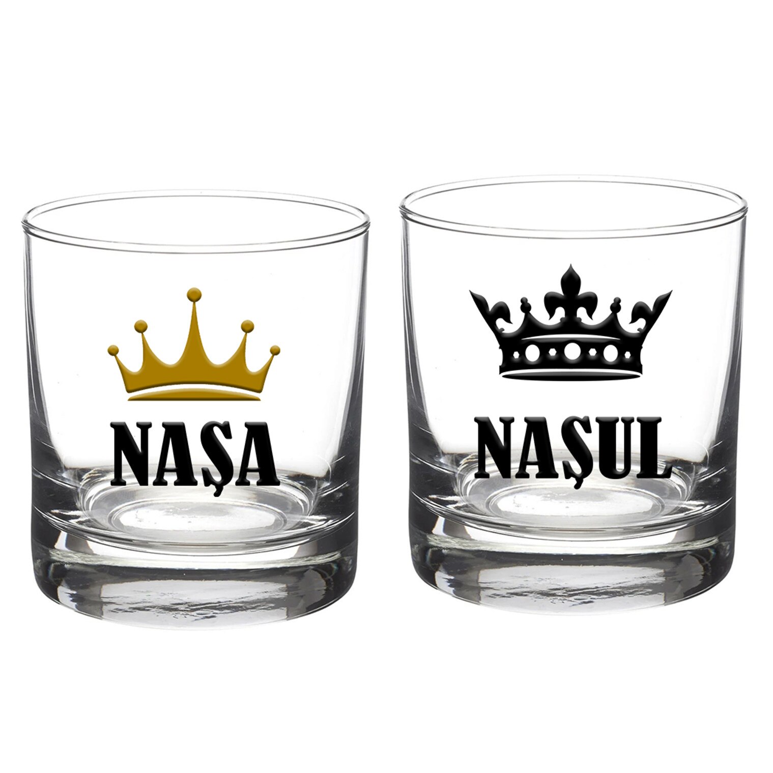 Set 2 pahare personalizate nasi CIAM 300ml