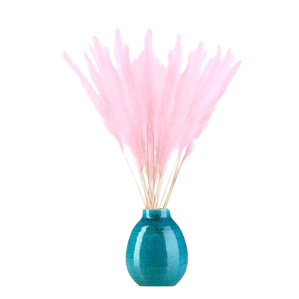 Buchet 15 flori uscate Iarba de Pampas Roz