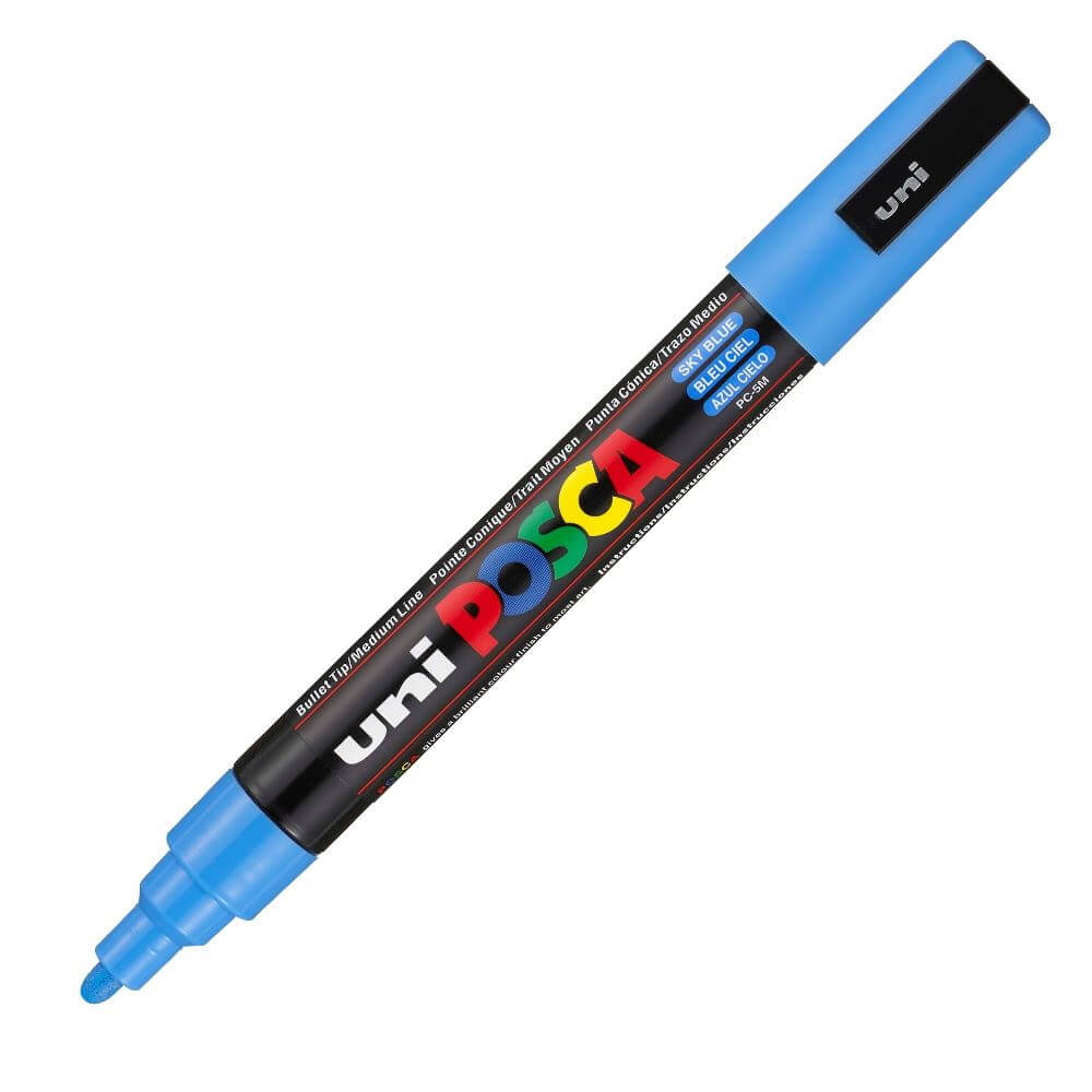 Marker cu vopsea Posca PC-5M Sky Blue