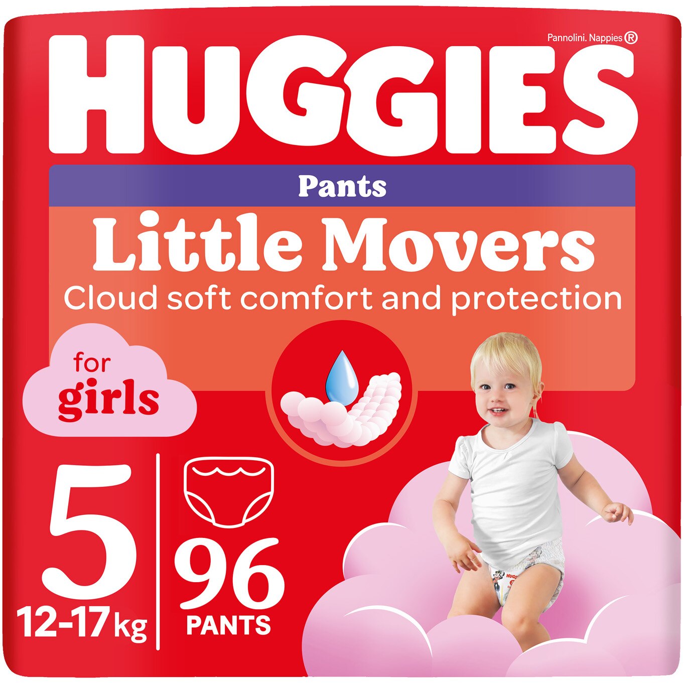 Pachet Huggies Little Movers 5 Girl 96
