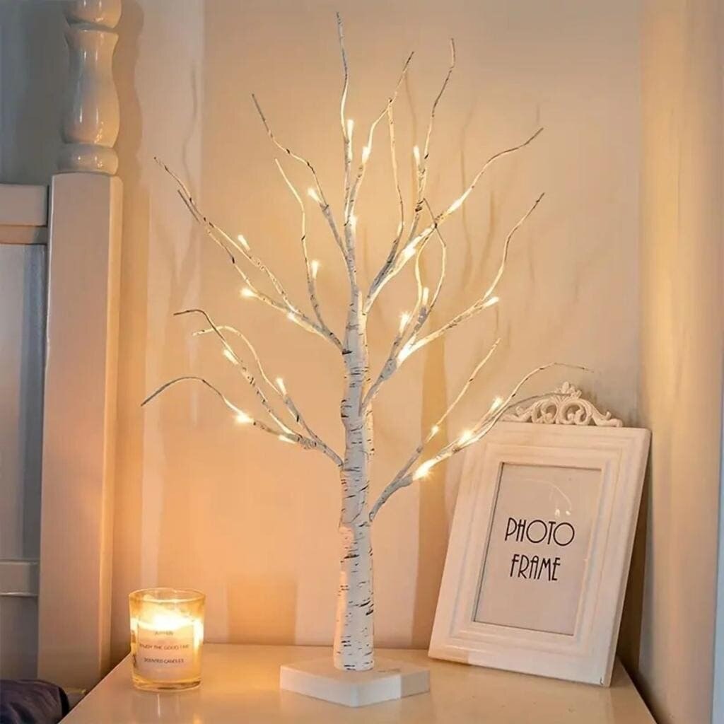 Arbore decorativ mesteacan LED 60 cm