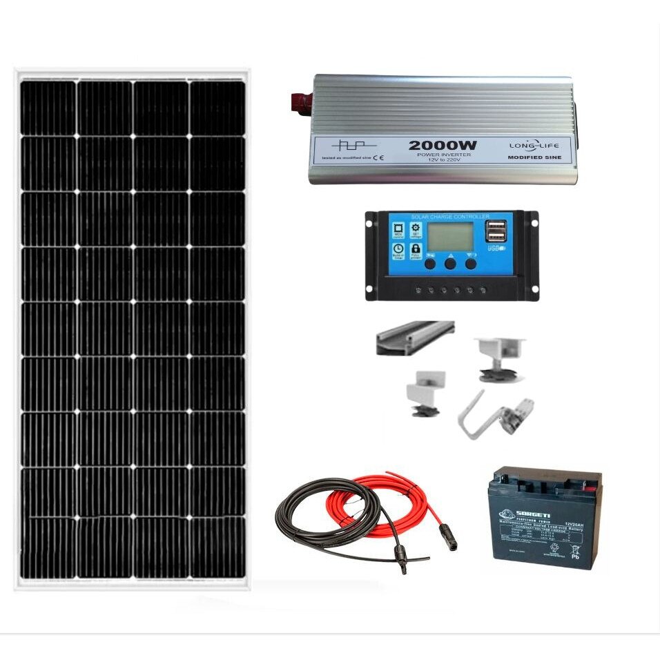 Kit Solid Volt 200W + invertor 2000W
