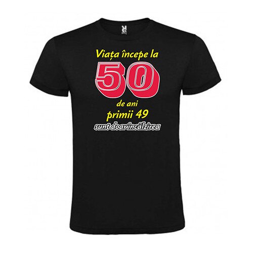 Tricou unisex Viata incepe la 50