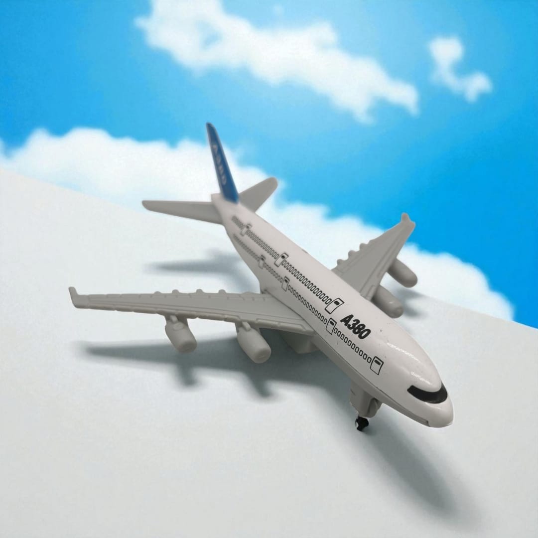 Macheta Avion Airbus A380 PullBack VisionXXI