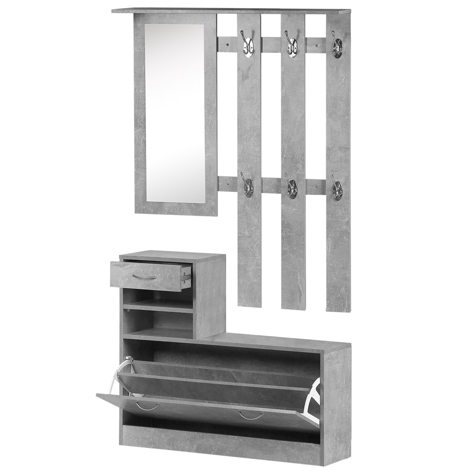 Mobilier hol Homcom cu pantofar
