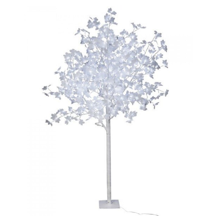 Copac Artar decorativ Alb LED 180 cm