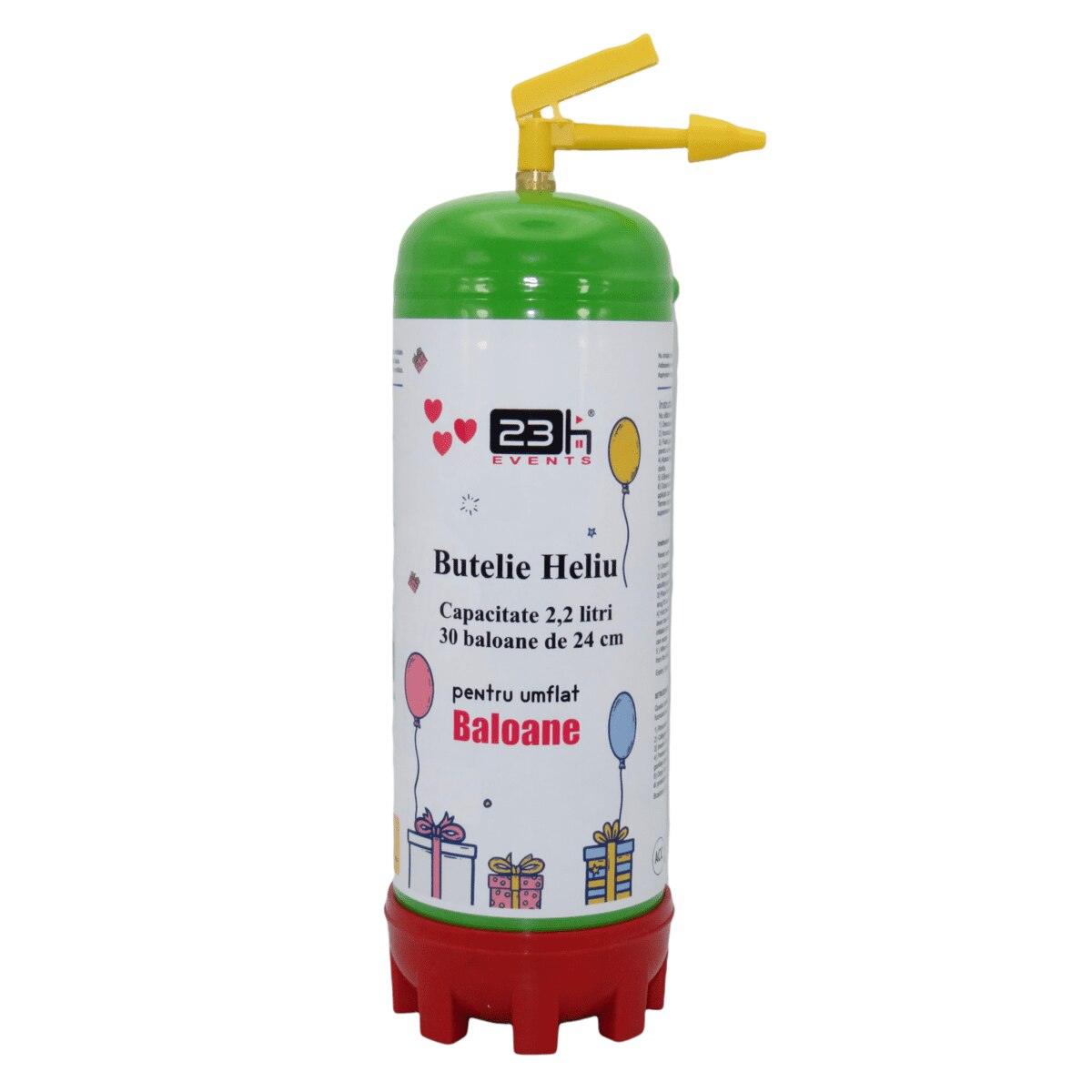 Butelie heliu 23h Events 0.22 m3
