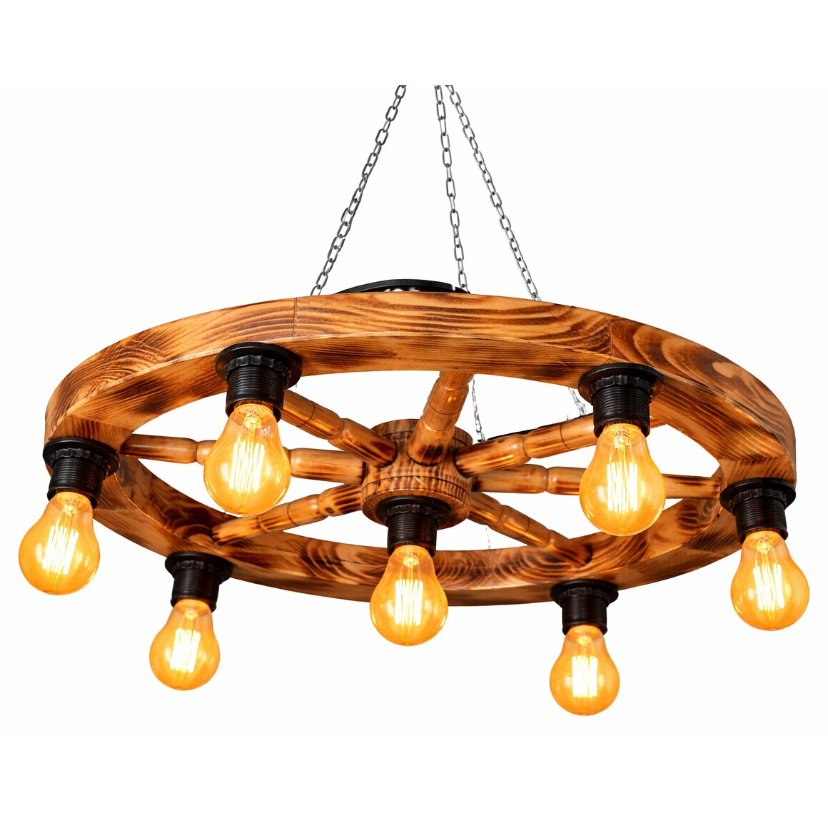 Candelabru Rustic Lemn Ars Tip Roata